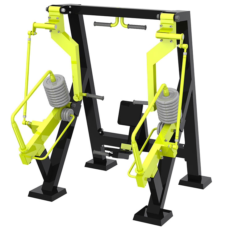 Seated Chest Press with folding seat The Great Outdoor Gym Company